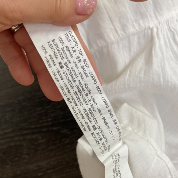 Zara Cotton Boho Embroidered Blouse - Picture 8 of 8